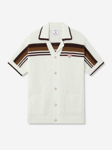 Casablanca Hombre Barcelona Camisa Punto Calados color Marrón sku 555-000016 01 - Foto 1