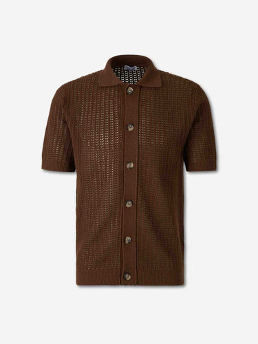 Santa Eulalia Hombre Barcelona Camisa Punto Lino color Marrón sku 555-000017 01 - Foto 1