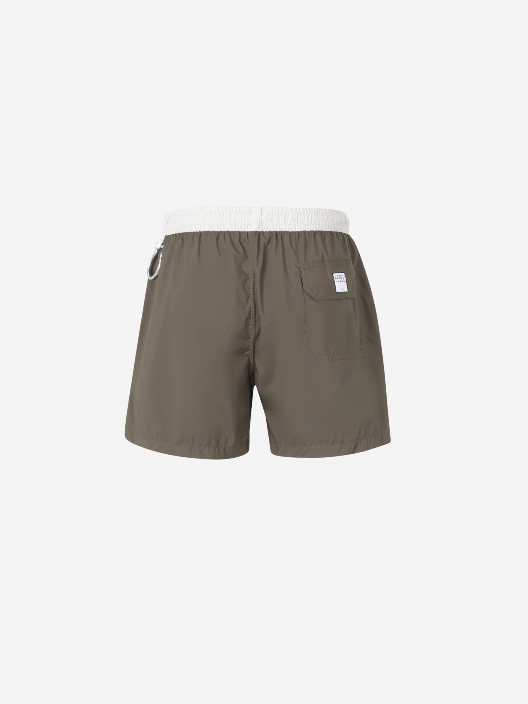 Fedeli Hombre Barcelona Bañador Liso Contraste color Verde Militar sku 561-001353 02 - Foto 2