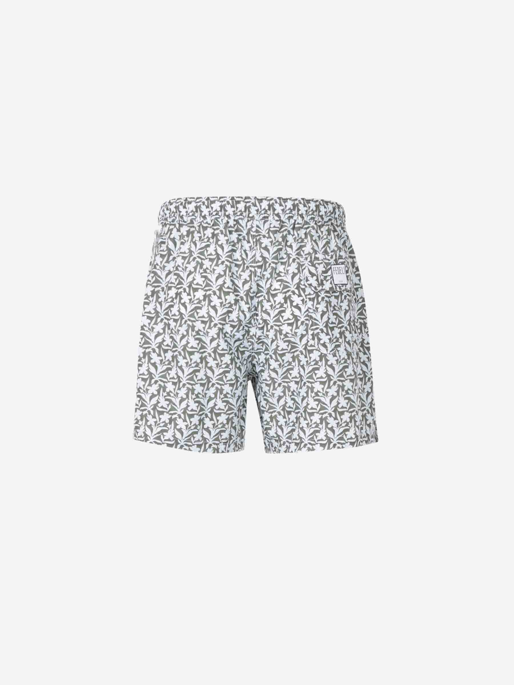 Fedeli Hombre Barcelona Bañador Estampado Floral color Verde Oscuro sku 561-001358 02 - Foto 2