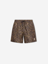 Moncler Hombre Barcelona Bañador Estampado Paisley color Marrón Oscuro sku 561-001408 02 - Foto 1