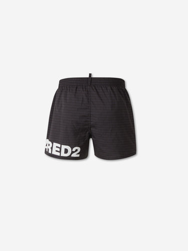Dsquared2 Hombre Barcelona Bañador Monograma Logo color Blanco Y Negro sku 561-001416 01 - Foto 3