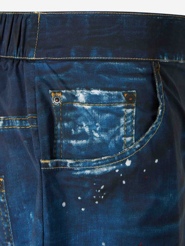 Dsquared2 Hombre Barcelona Bañador Trampantojo Denim color Azul Denim Oscuro sku 561-001418 01 - Foto 3
