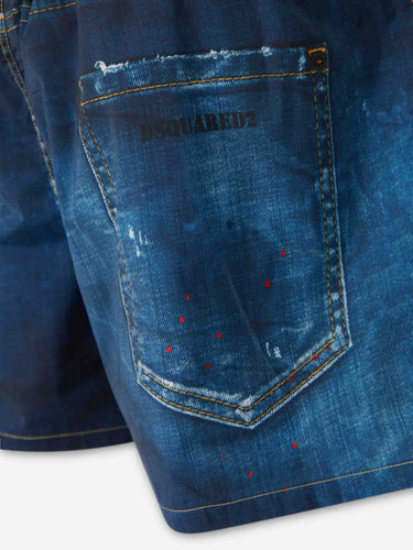 Dsquared2 Hombre Barcelona Bañador Trampantojo Denim color Azul Denim Oscuro sku 561-001418 01 - Foto 4