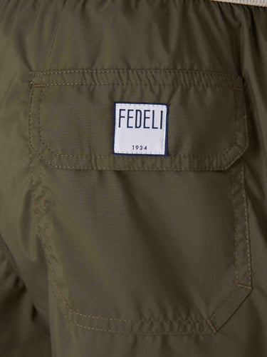 Fedeli Hombre Barcelona Bañador Liso color Verde Militar sku 561-001428 02 - Foto 5