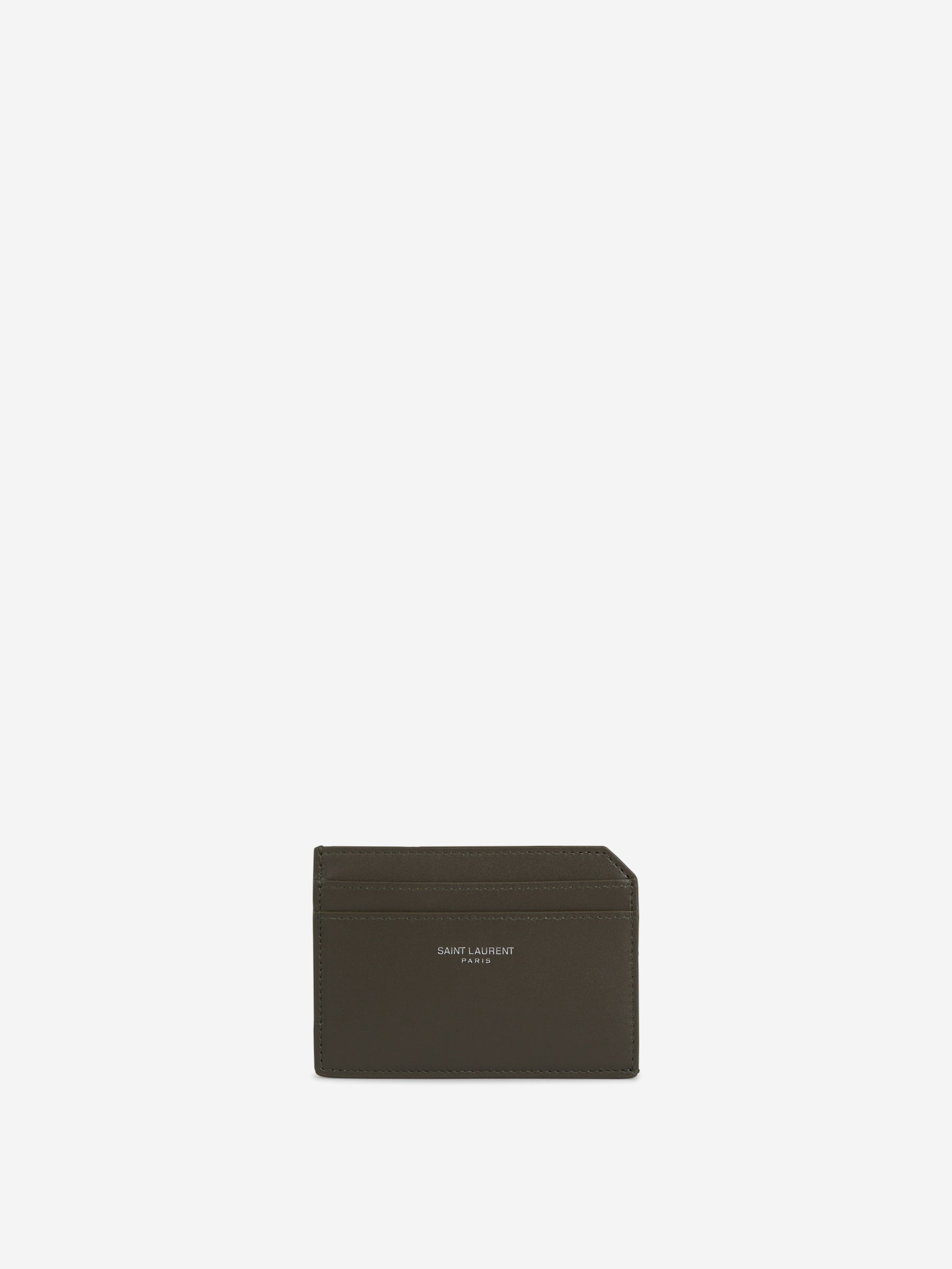 Saint Laurent Hombre Barcelona Tarjetero Piel Logo color Verde Militar sku 691-001362 01 - Foto 1