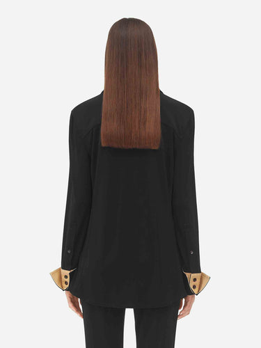 Bottega Veneta Mujer Barcelona Camisa Fluida Lisa color Negro sku 701-002163 01 - Foto 3