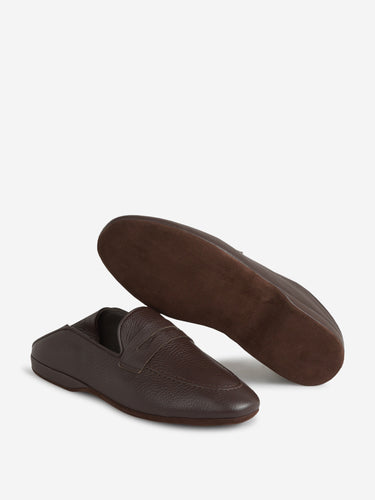 Santa Eulalia Hombre Barcelona Zapatos Piel Granulada color Marrón Oscuro sku 612-000071 01 - Foto 7