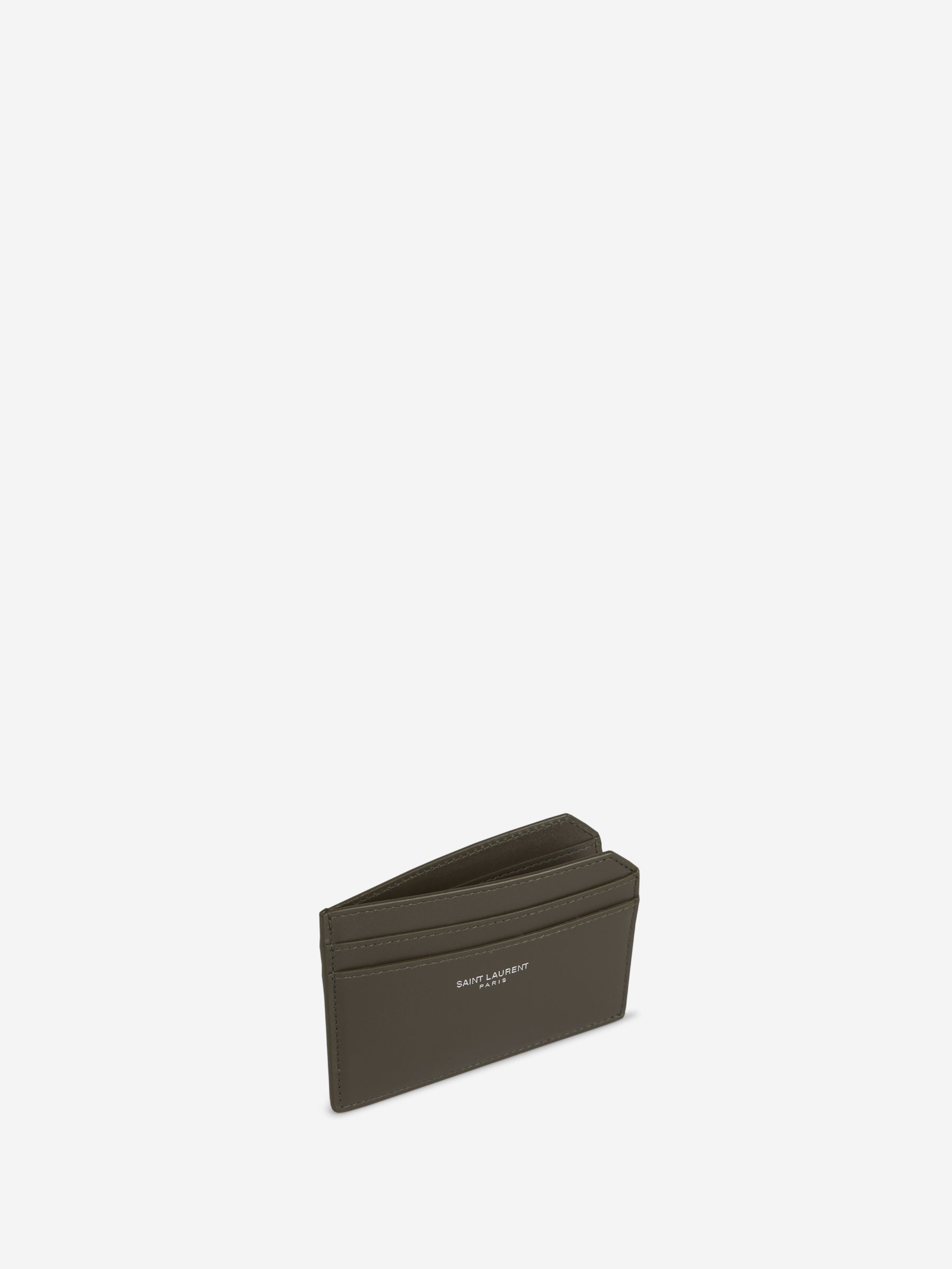 Saint Laurent Hombre Barcelona Tarjetero Piel Logo color Verde Militar sku 691-001362 01 - Foto 2