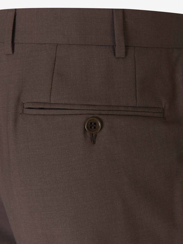 Canali Hombre Barcelona Pantalones Formales Lana color Marrón Oscuro sku 321-000323 04 - Foto 4