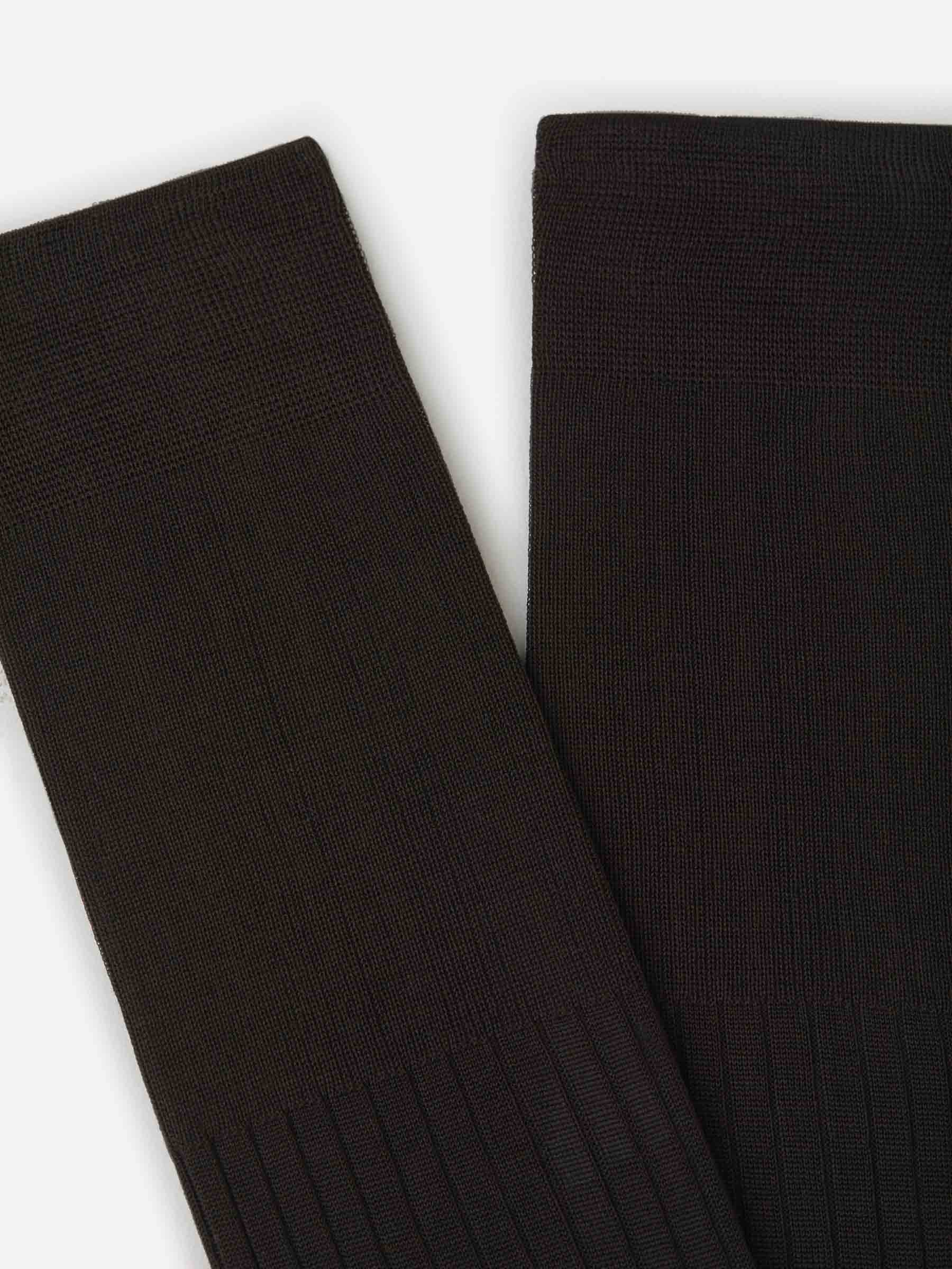 Santa Eulalia Hombre Barcelona Calcetines Largos Canalé color Marrón Oscuro sku 642-000177 02 - Foto 2