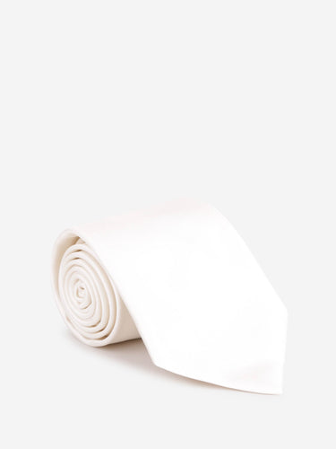 Santa Eulalia Hombre Barcelona Corbata Lisa Seda color Marfil sku 601-001628 01 - Foto 1