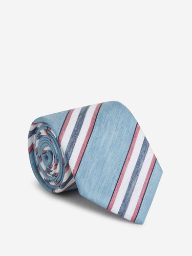 Santa Eulalia Hombre Barcelona Corbata Motivo Rayas color Azul sku 601-001629 01 - Foto 1