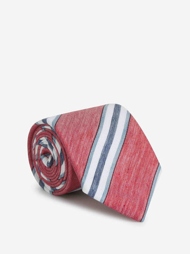 Santa Eulalia Hombre Barcelona Corbata Motivo Rayas color Rojo sku 601-001629 02 - Foto 1