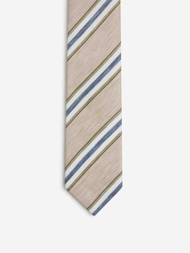 Santa Eulalia Hombre Barcelona Corbata Motivo Rayas color Beige sku 601-001629 03 - Foto 2