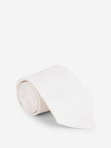 Santa Eulalia Hombre Barcelona Corbata Seda Entrelazada color Marfil sku 601-001633 04 - Foto 1