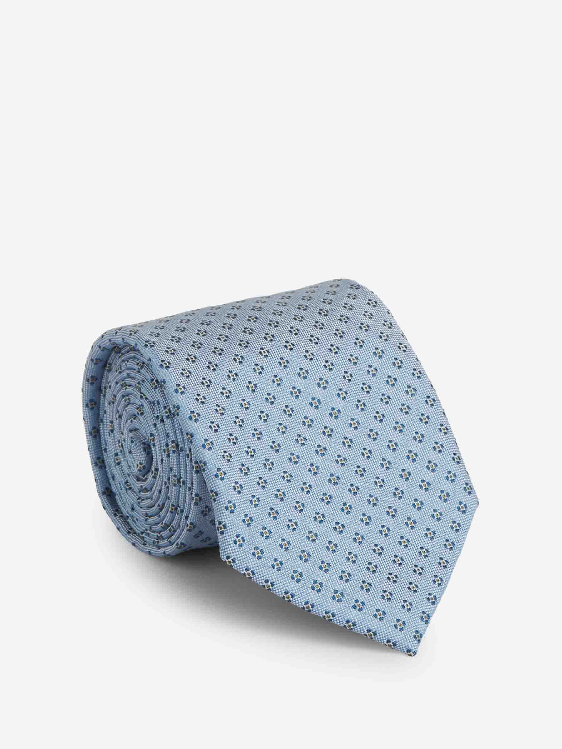 Santa Eulalia Hombre Barcelona Corbata Motivo Geométrico color Azul Celeste sku 601-001635 01 - Foto 1