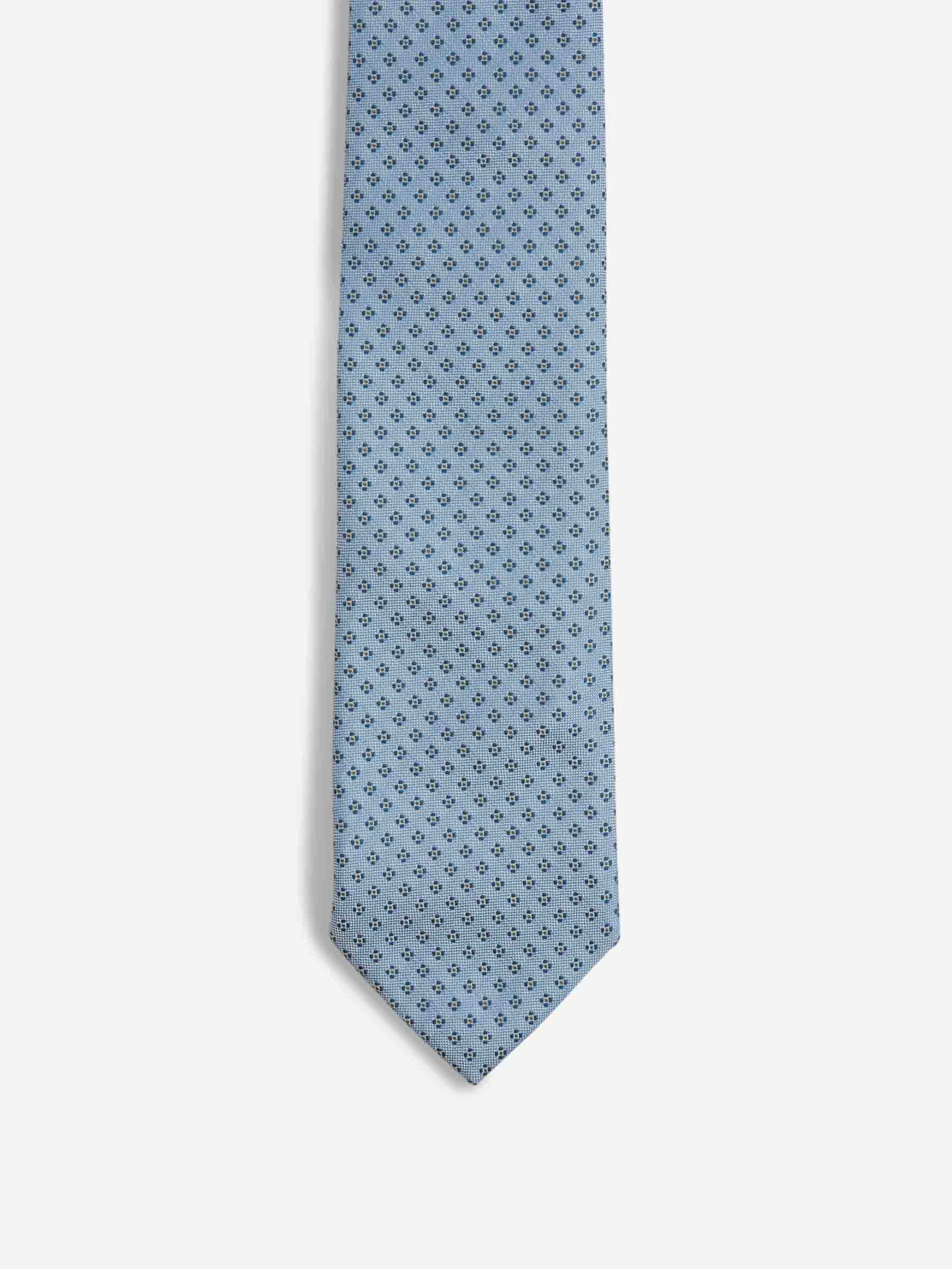 Santa Eulalia Hombre Barcelona Corbata Motivo Geométrico color Azul Celeste sku 601-001635 01 - Foto 2