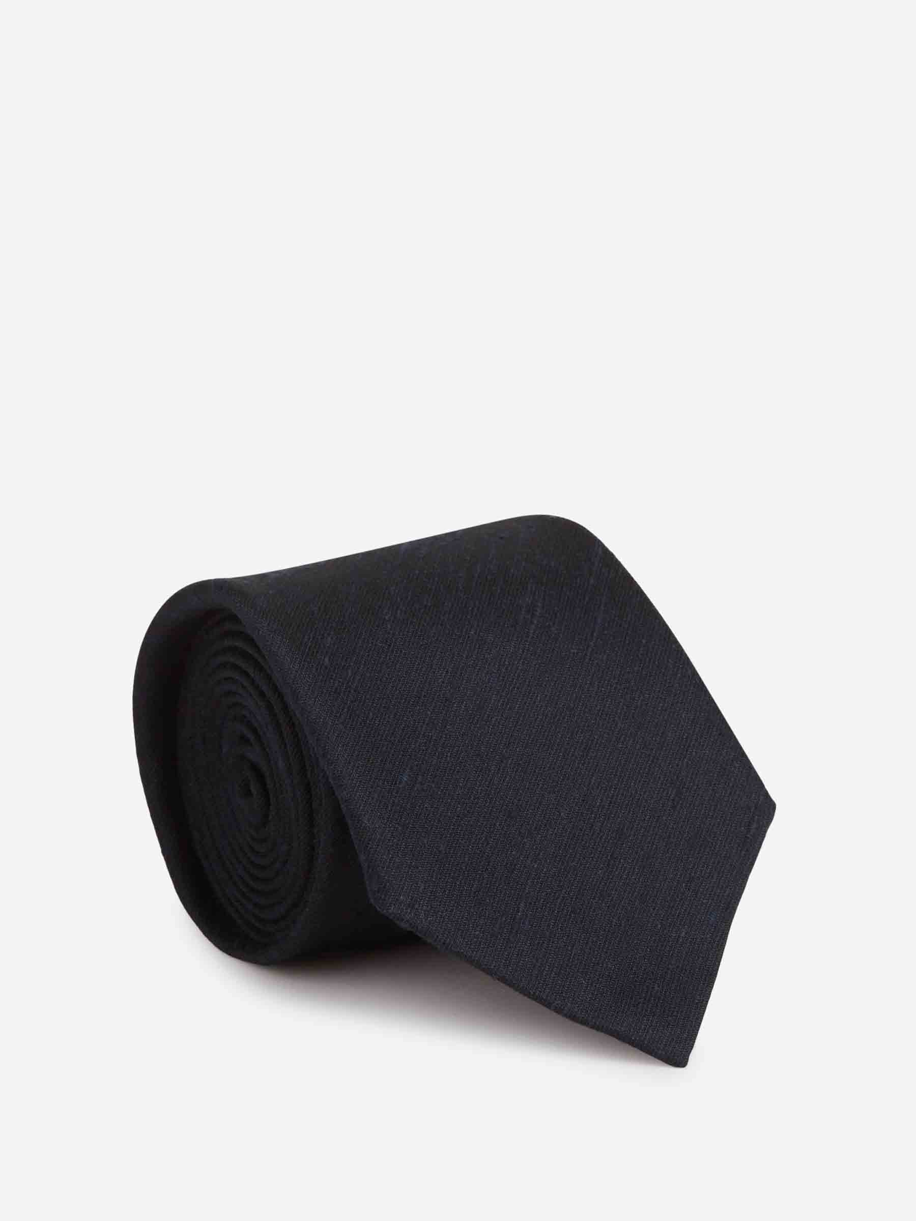 Santa Eulalia Hombre Barcelona Corbata Jaspeada Seda color Azul Noche sku 601-001646 02 - Foto 1