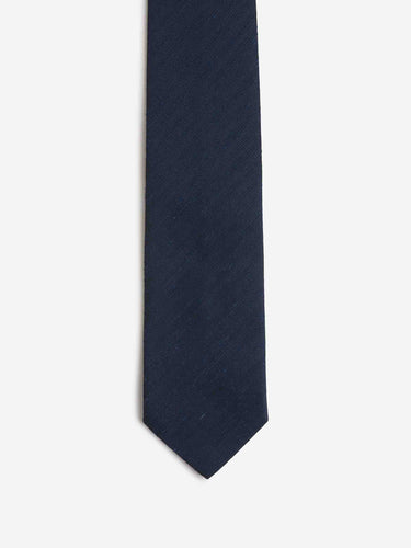 Santa Eulalia Hombre Barcelona Corbata Jaspeada Seda color Azul Marino sku 601-001646 04 - Foto 2