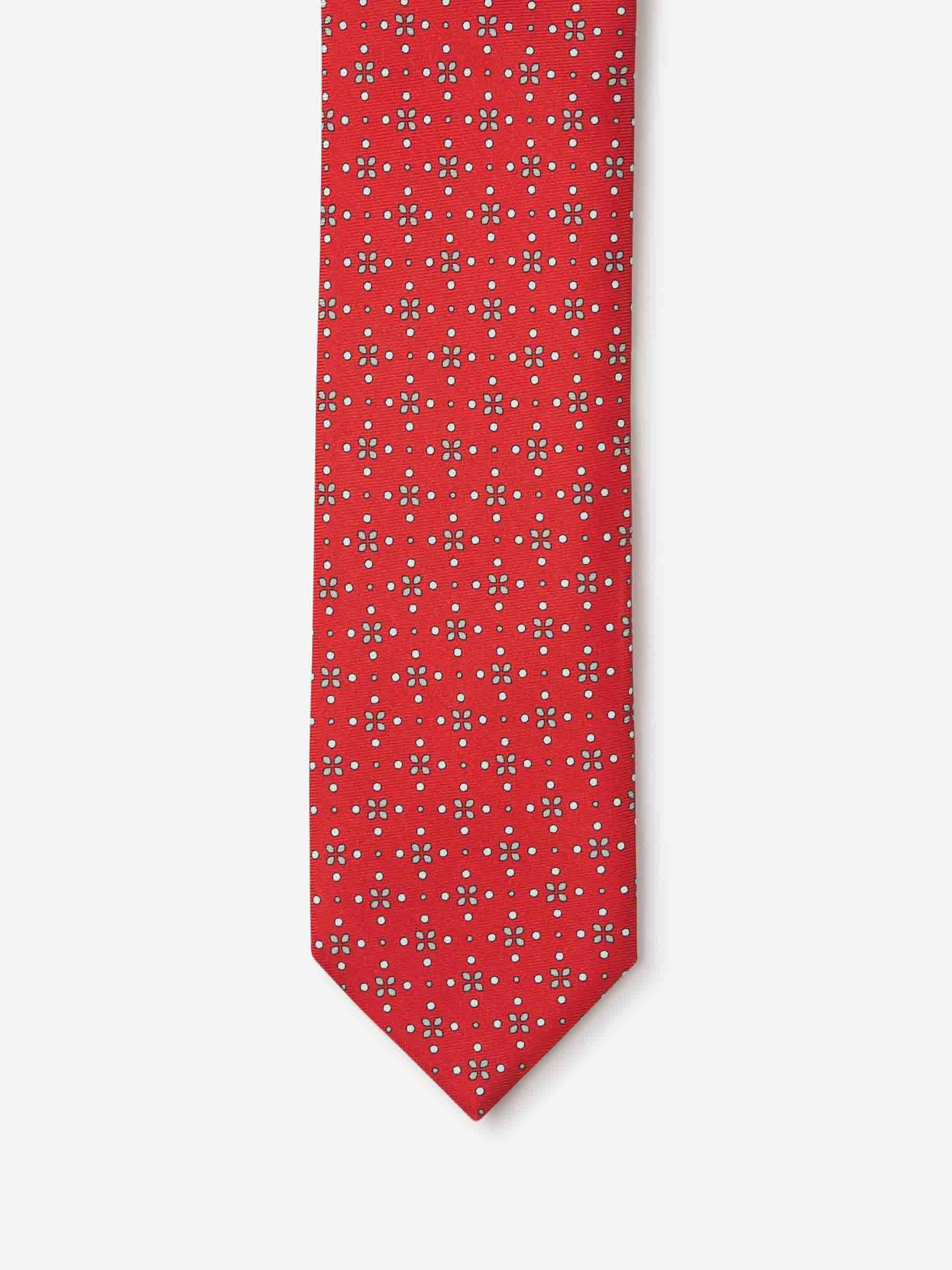 Santa Eulalia Hombre Barcelona Corbata Geométrica Seda color Naranja Oscuro sku 601-001667 01 - Foto 2