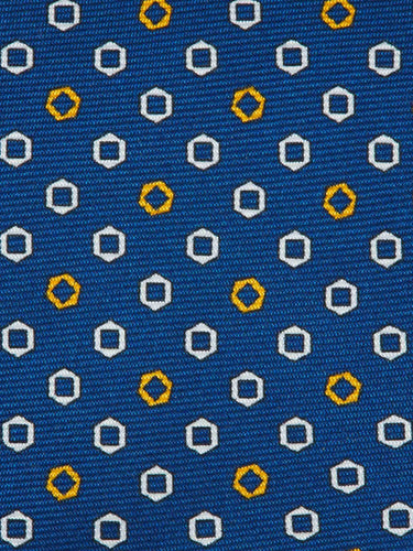 Santa Eulalia Hombre Barcelona Corbata Geométrica Seda color Azul Marino sku 601-001674 01 - Foto 3