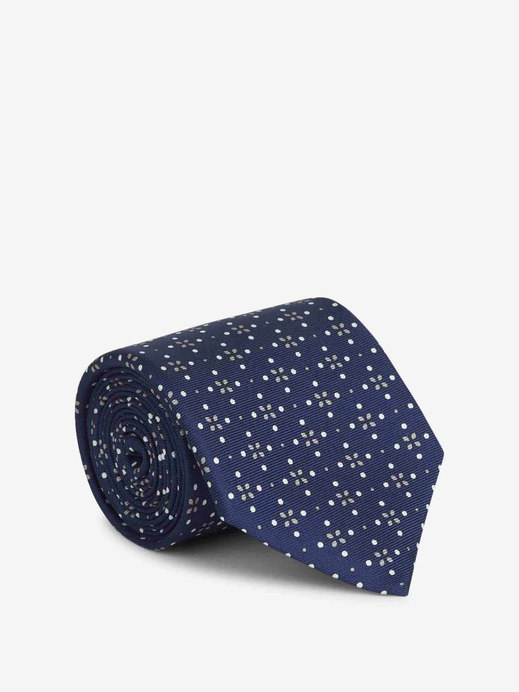 Santa Eulalia Hombre Barcelona Corbata Geométrica Seda color Azul Noche sku 601-001676 01 - Foto 1