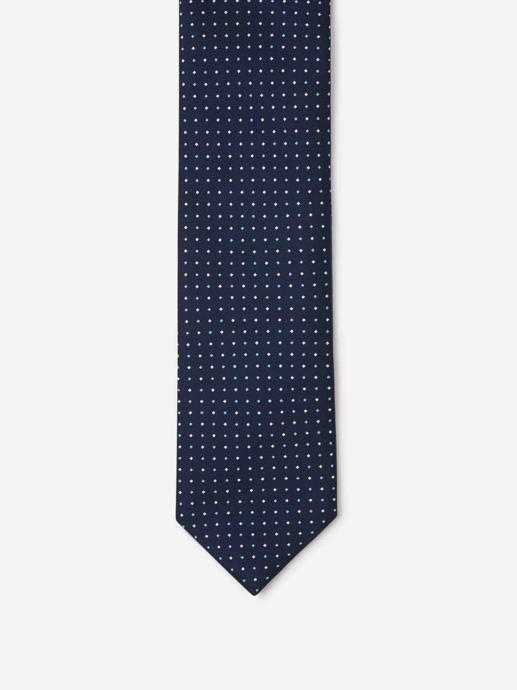 Santa Eulalia Hombre Barcelona Corbata Lunares Seda color Azul Noche sku 601-001678 01 - Foto 2