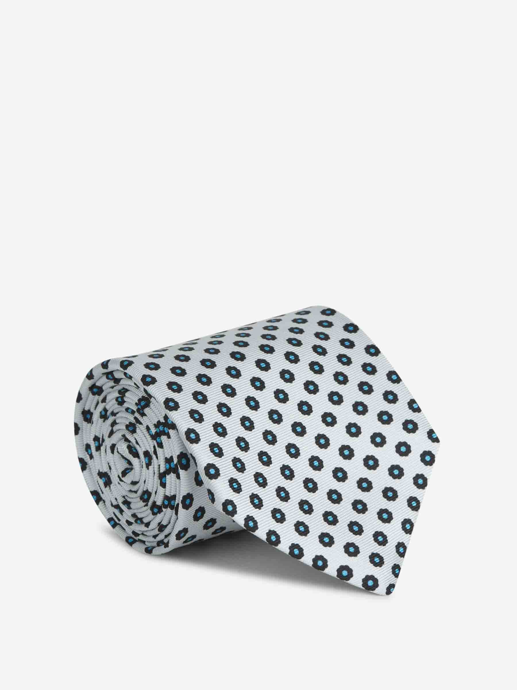 Santa Eulalia Hombre Barcelona Corbata floral Seda color Blanco sku 601-001681 01 - Foto 1