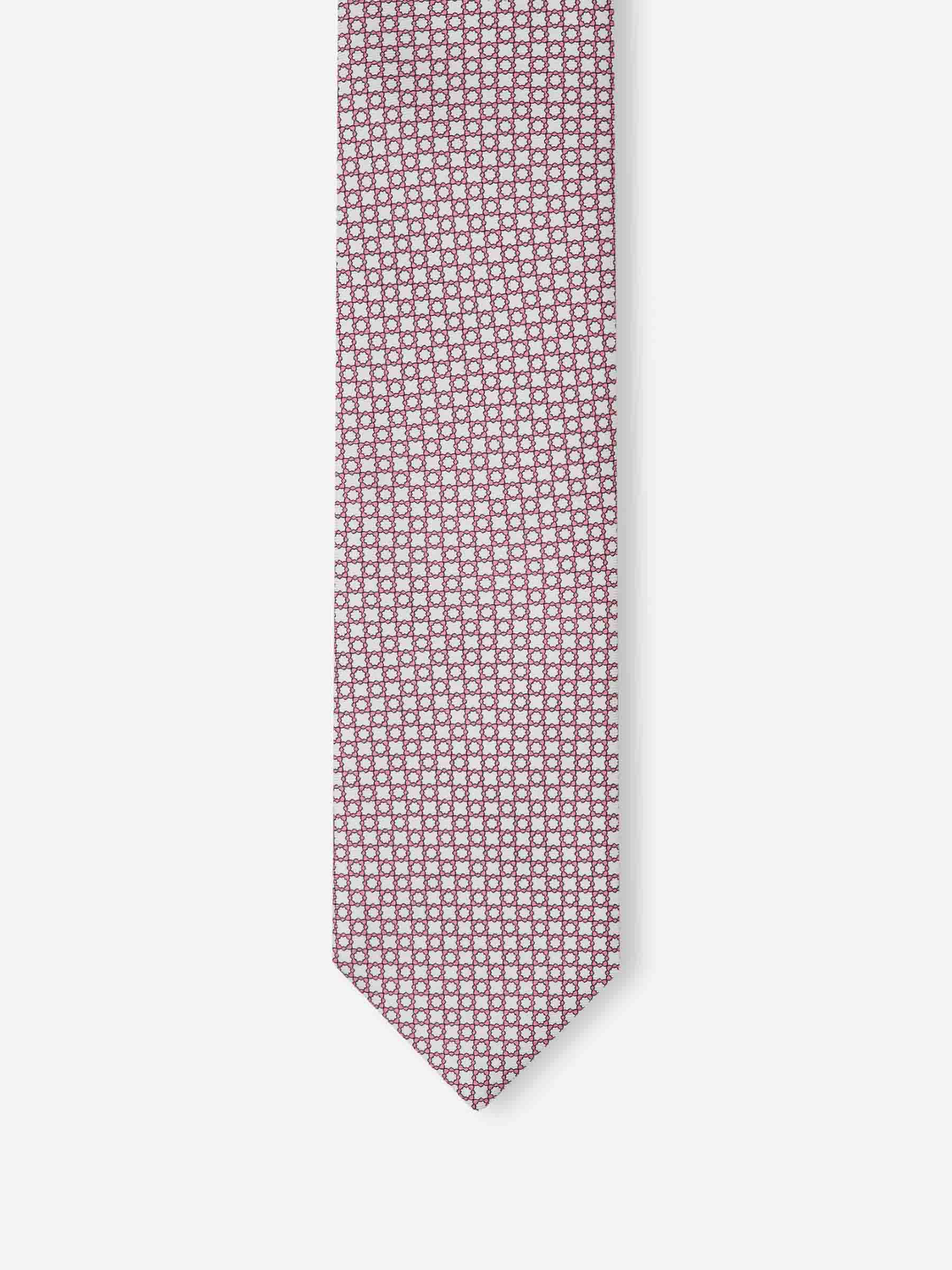 Santa Eulalia Hombre Barcelona Corbata Geométrica Seda color Coral sku 601-001684 01 - Foto 2