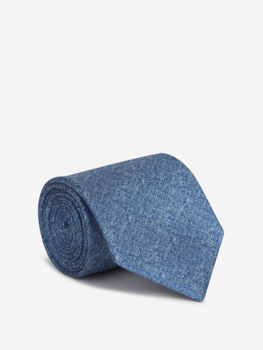 Santa Eulalia Hombre Barcelona Corbata Jaspeada Seda color Azul Marino sku 601-001687 01 - Foto 1