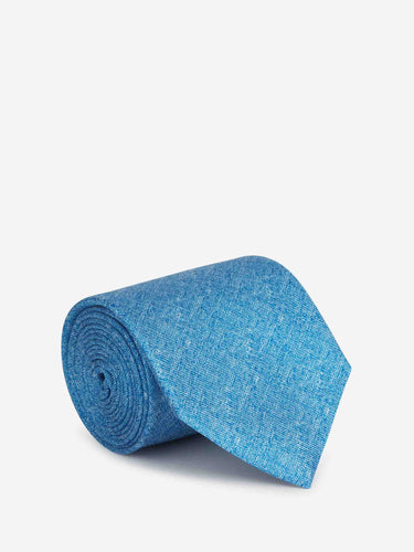 Santa Eulalia Hombre Barcelona Corbata Jaspeada Seda color Azul sku 601-001687 02 - Foto 1