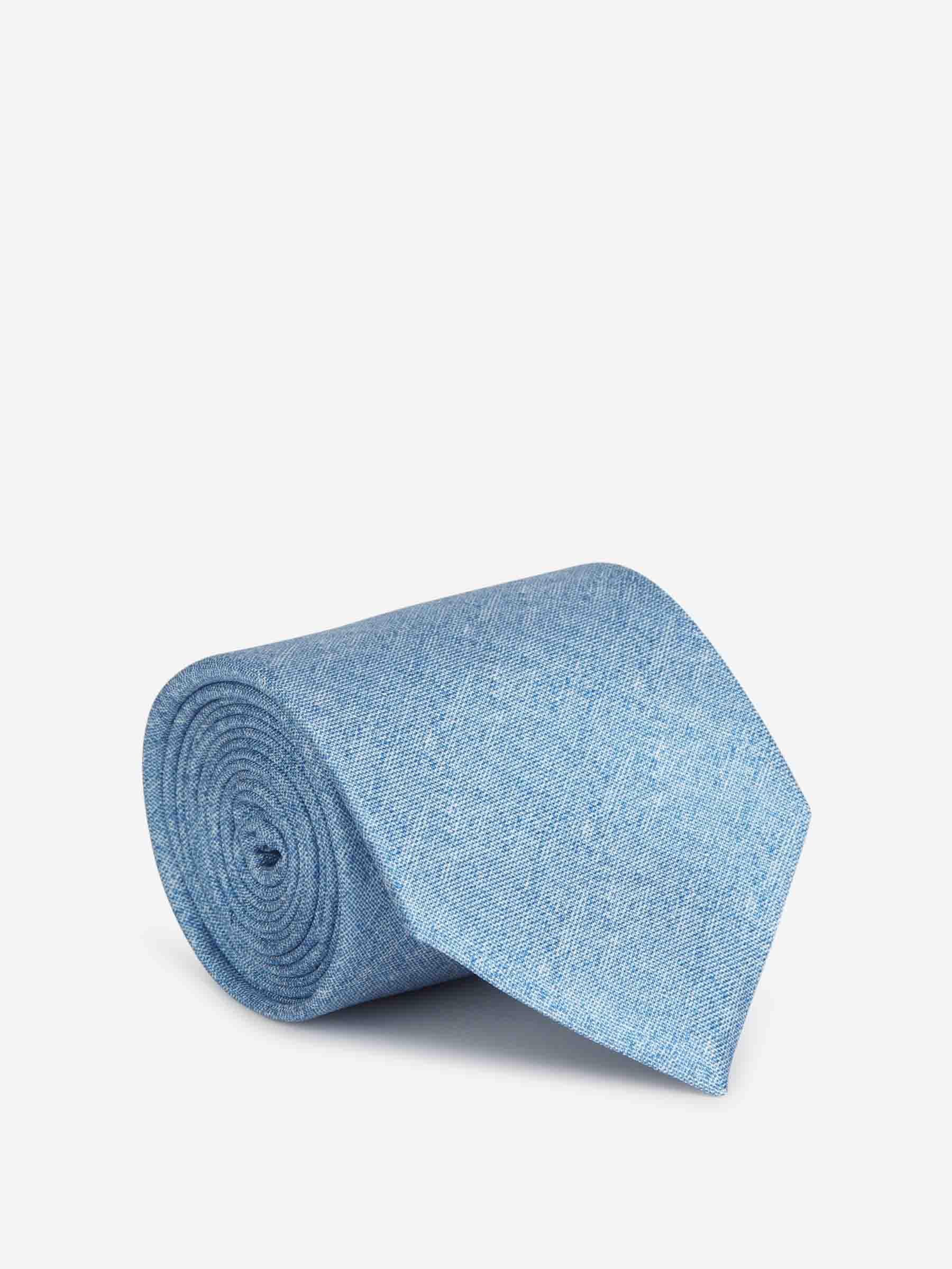 Santa Eulalia Hombre Barcelona Corbata Jaspeada Seda color Azul sku 601-001688 01 - Foto 1