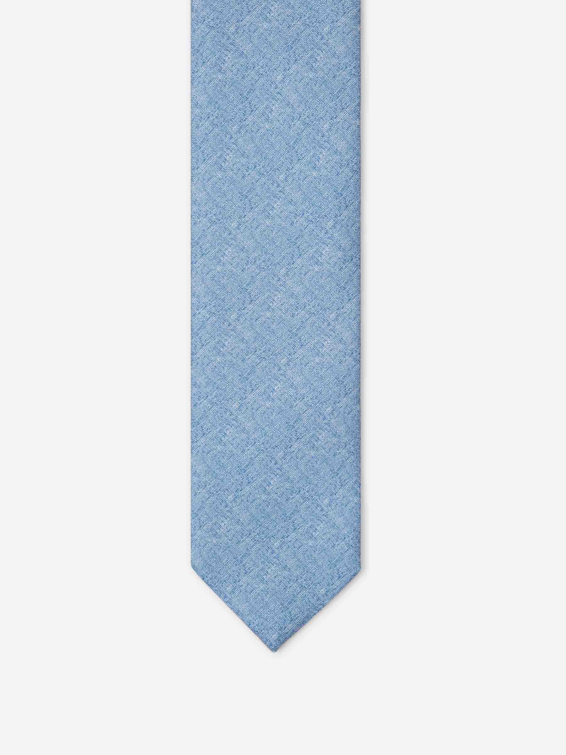 Santa Eulalia Hombre Barcelona Corbata Jaspeada Seda color Azul sku 601-001688 01 - Foto 2