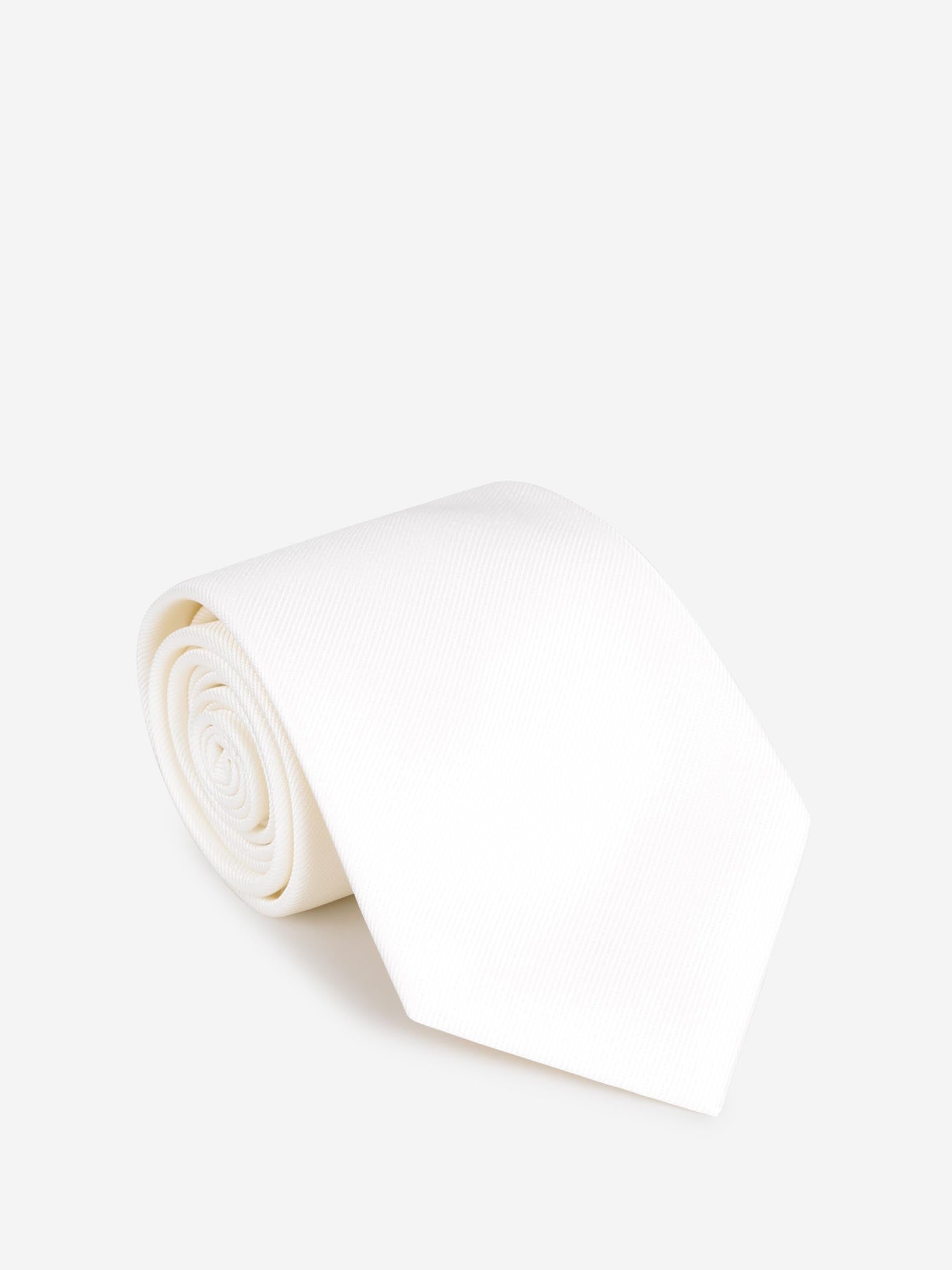 Petronius Hombre Barcelona Corbata Lisa Seda color Blanco sku 601-001744 01 - Foto 1