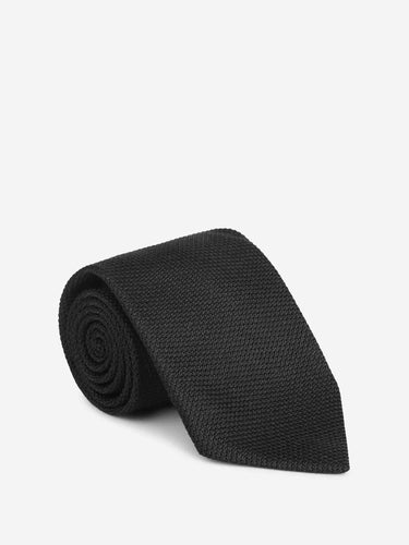 Santa Eulalia Hombre Barcelona Corbata Seda Entrelazada color Negro sku 601-001766 01 - Foto 1