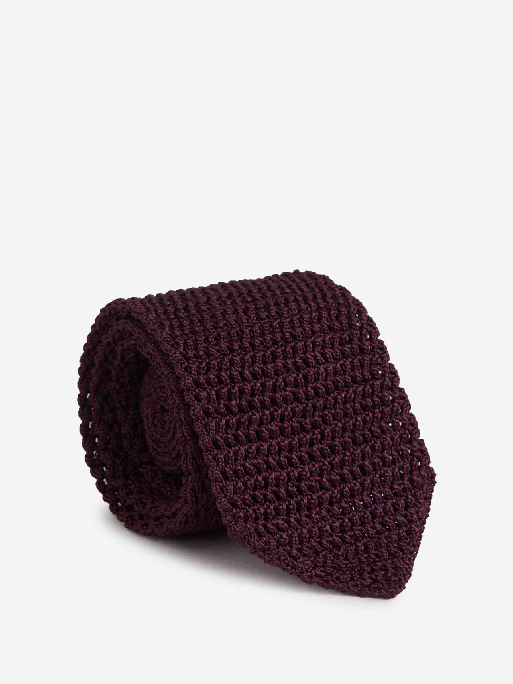 Tom Ford Hombre Barcelona Corbata Punto Seda color Púrpura sku 601-001783 01 - Foto 1