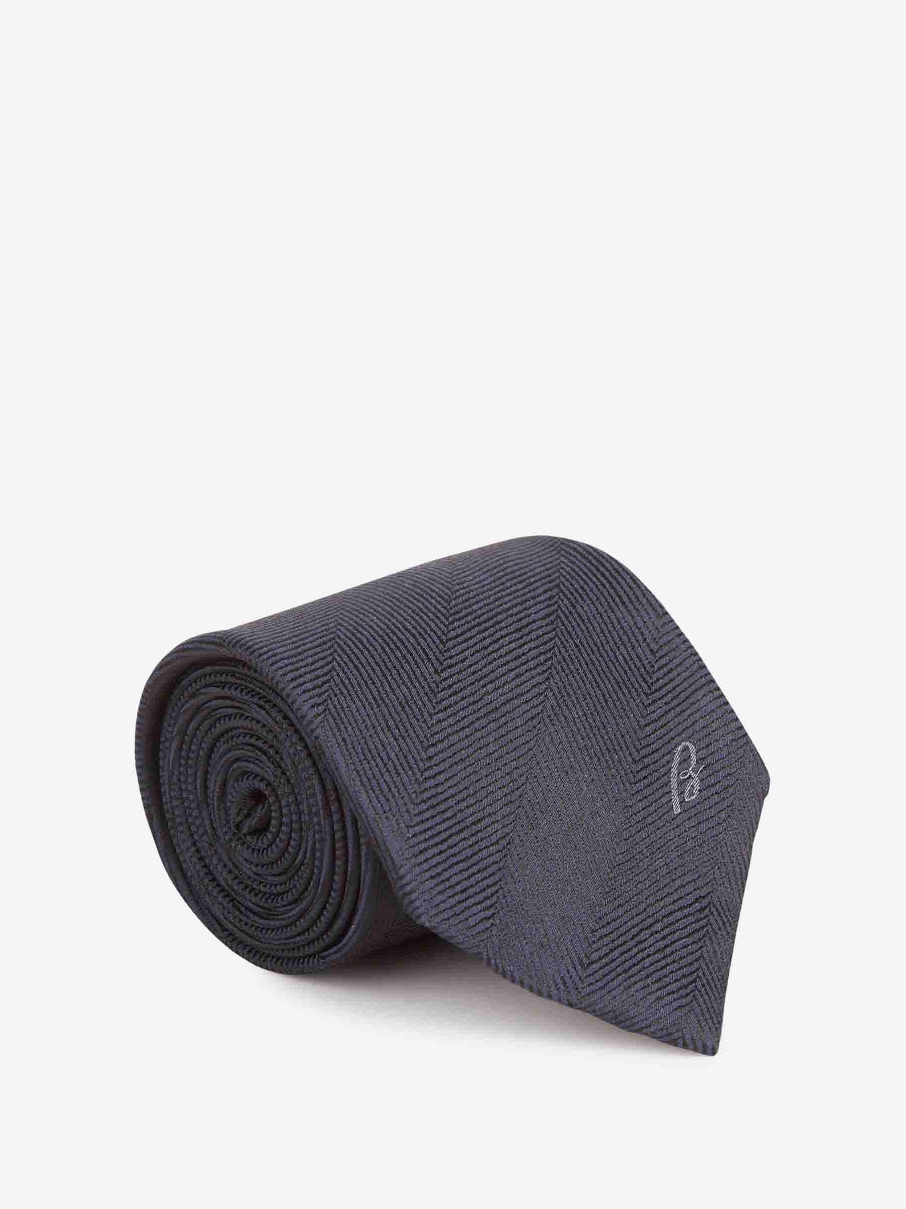 Brioni Hombre Barcelona Corbata Texturizada Seda color Azul Noche sku 601-001794 01 - Foto 1