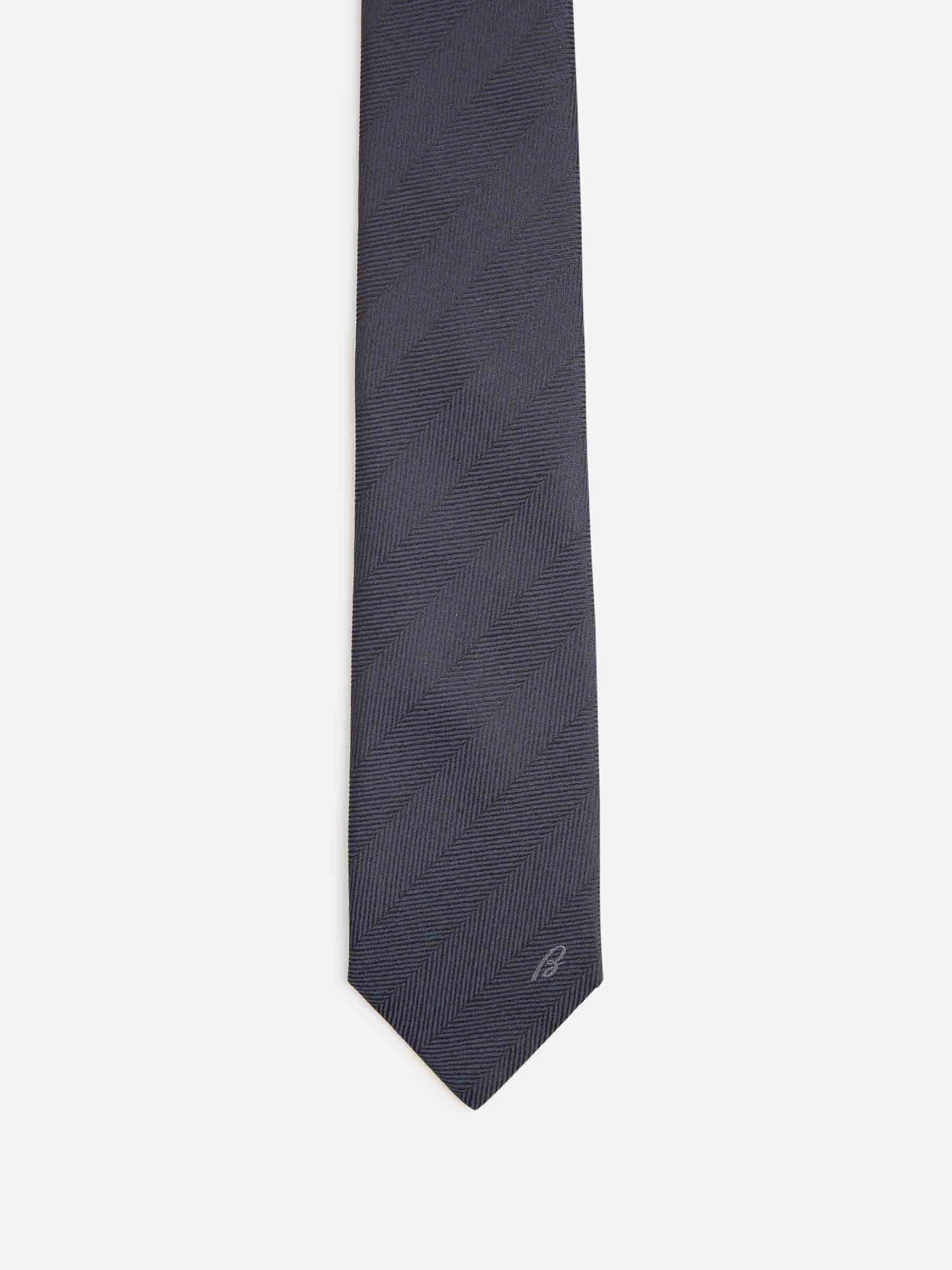 Brioni Hombre Barcelona Corbata Texturizada Seda color Azul Noche sku 601-001794 01 - Foto 2