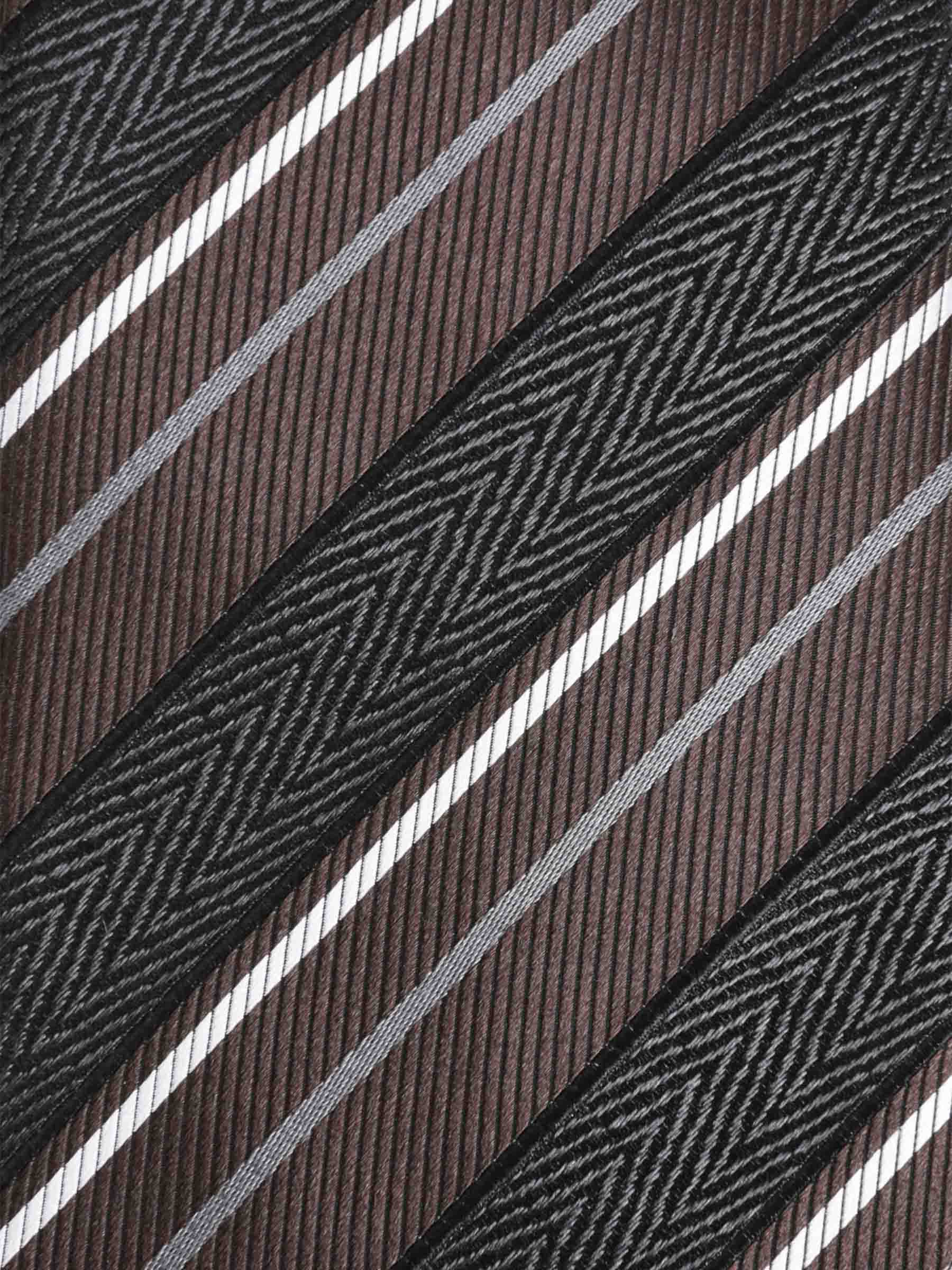 Brioni Hombre Barcelona Corbata Texturizada Rayas color Marrón sku 601-001798 01 - Foto 2