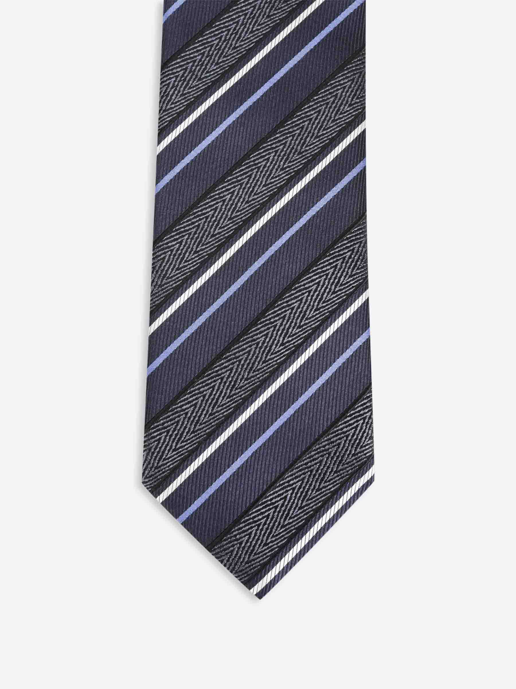 Brioni Hombre Barcelona Corbata Texturizada Rayas color Azul Cobalto sku 601-001798 02 - Foto 1