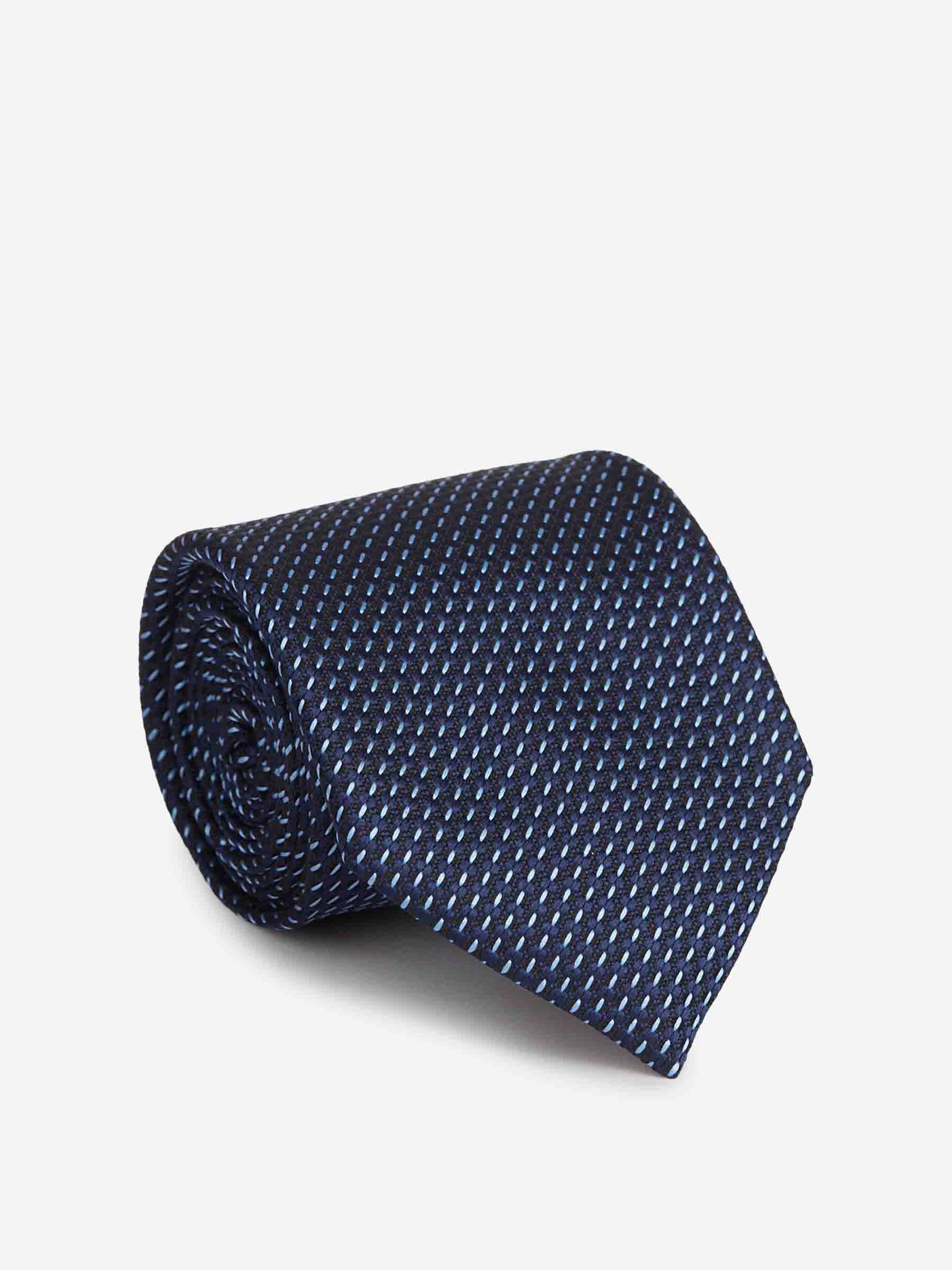 Zegna Hombre Barcelona Corbata Seda Texturizado color Azul Marino sku 601-001803 04 - Foto 1