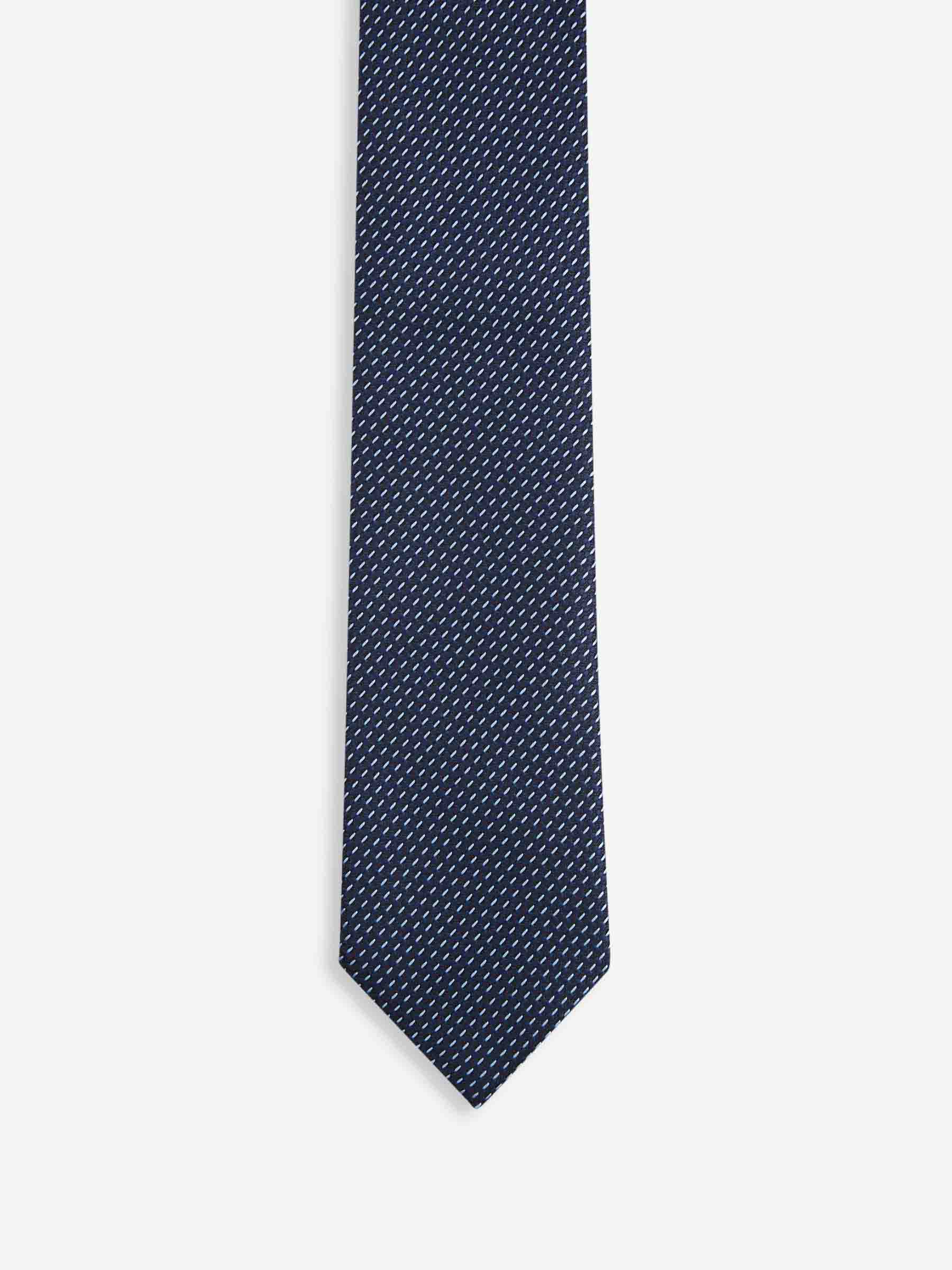 Zegna Hombre Barcelona Corbata Seda Texturizado color Azul Marino sku 601-001803 04 - Foto 2