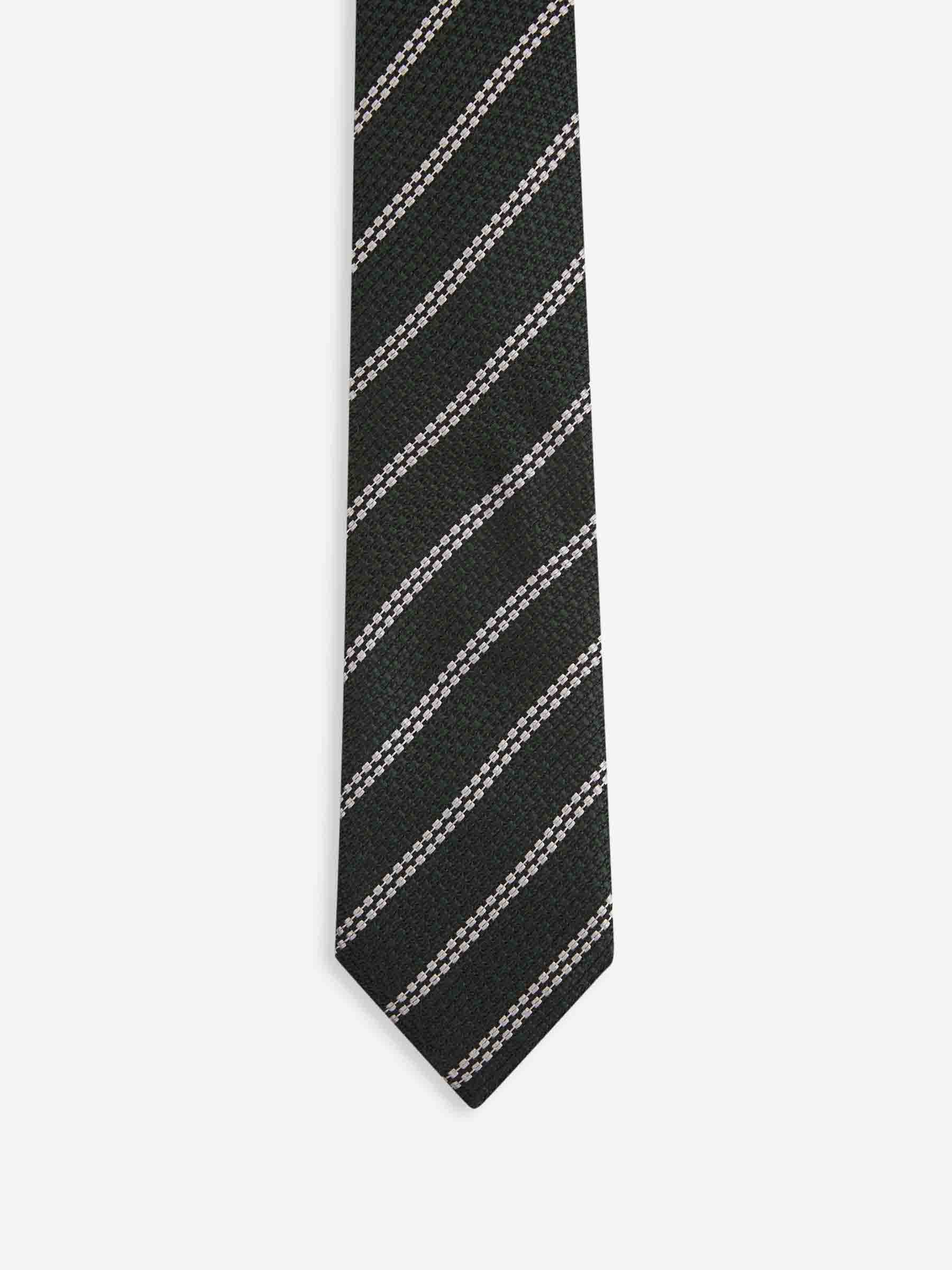 Zegna Hombre Barcelona Corbata Seda Listasda color Azul Noche sku 601-001804 02 - Foto 2