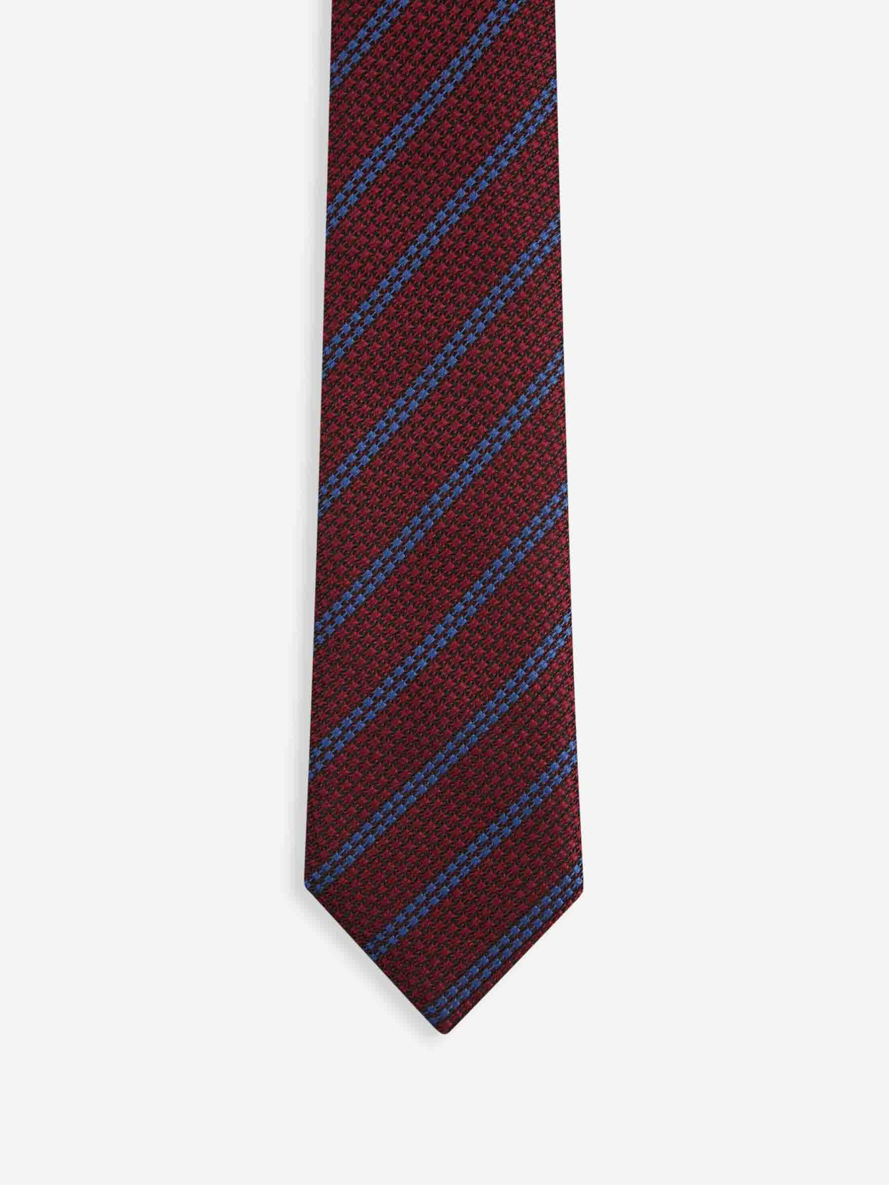 Zegna Hombre Barcelona Corbata Seda Listasda color Burdeos sku 601-001804 03 - Foto 2