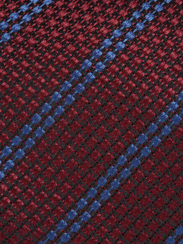 Zegna Hombre Barcelona Corbata Seda Listasda color Burdeos sku 601-001804 03 - Foto 3