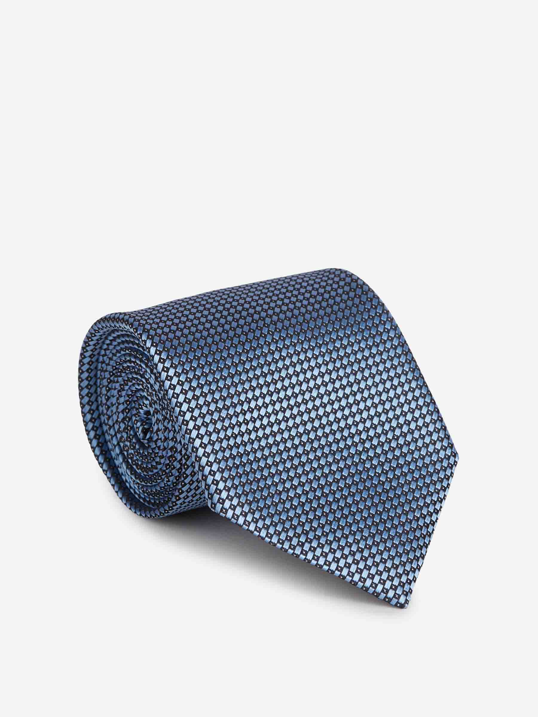 Zegna Hombre Barcelona Corbata Seda Texturizada color Azul Celeste sku 601-001805 03 - Foto 1