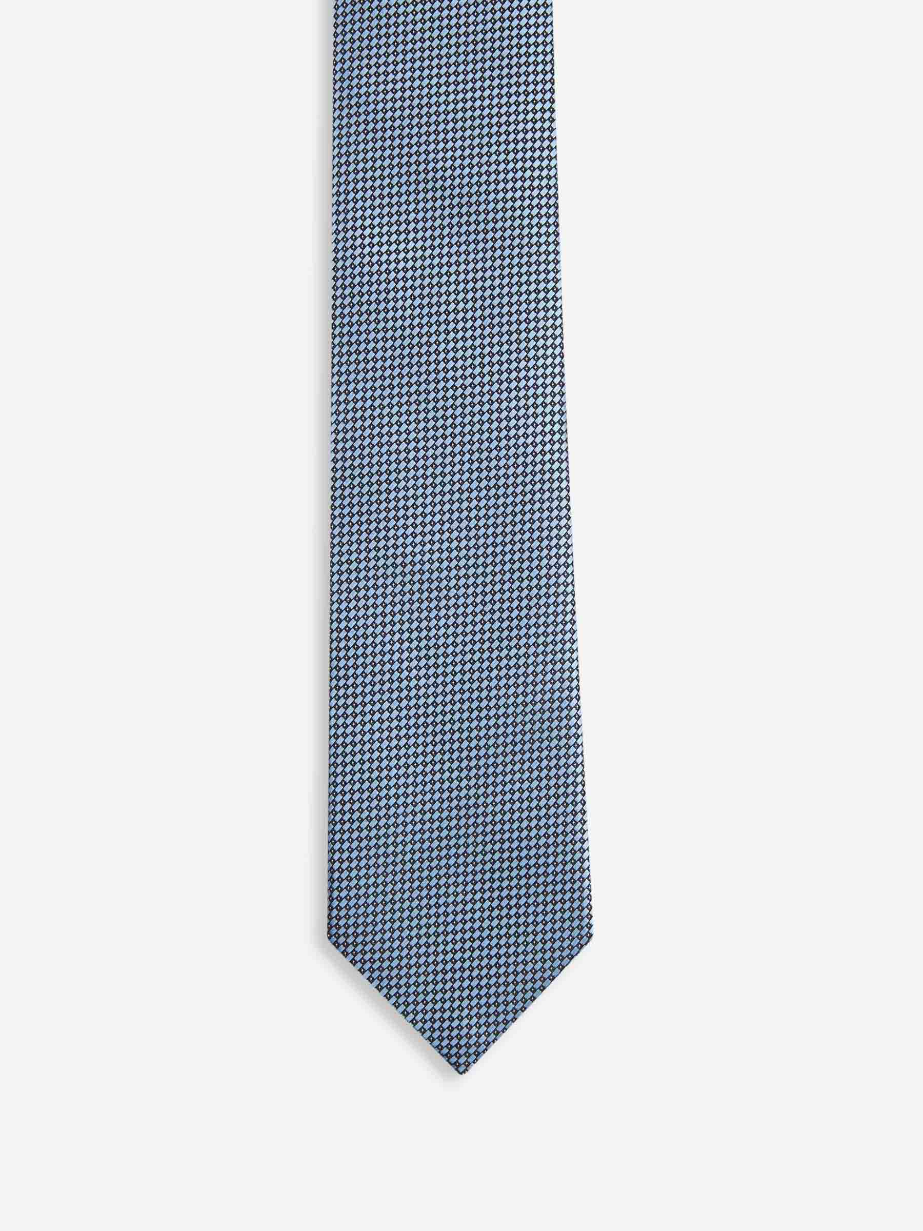 Zegna Hombre Barcelona Corbata Seda Texturizada color Azul Celeste sku 601-001805 03 - Foto 2