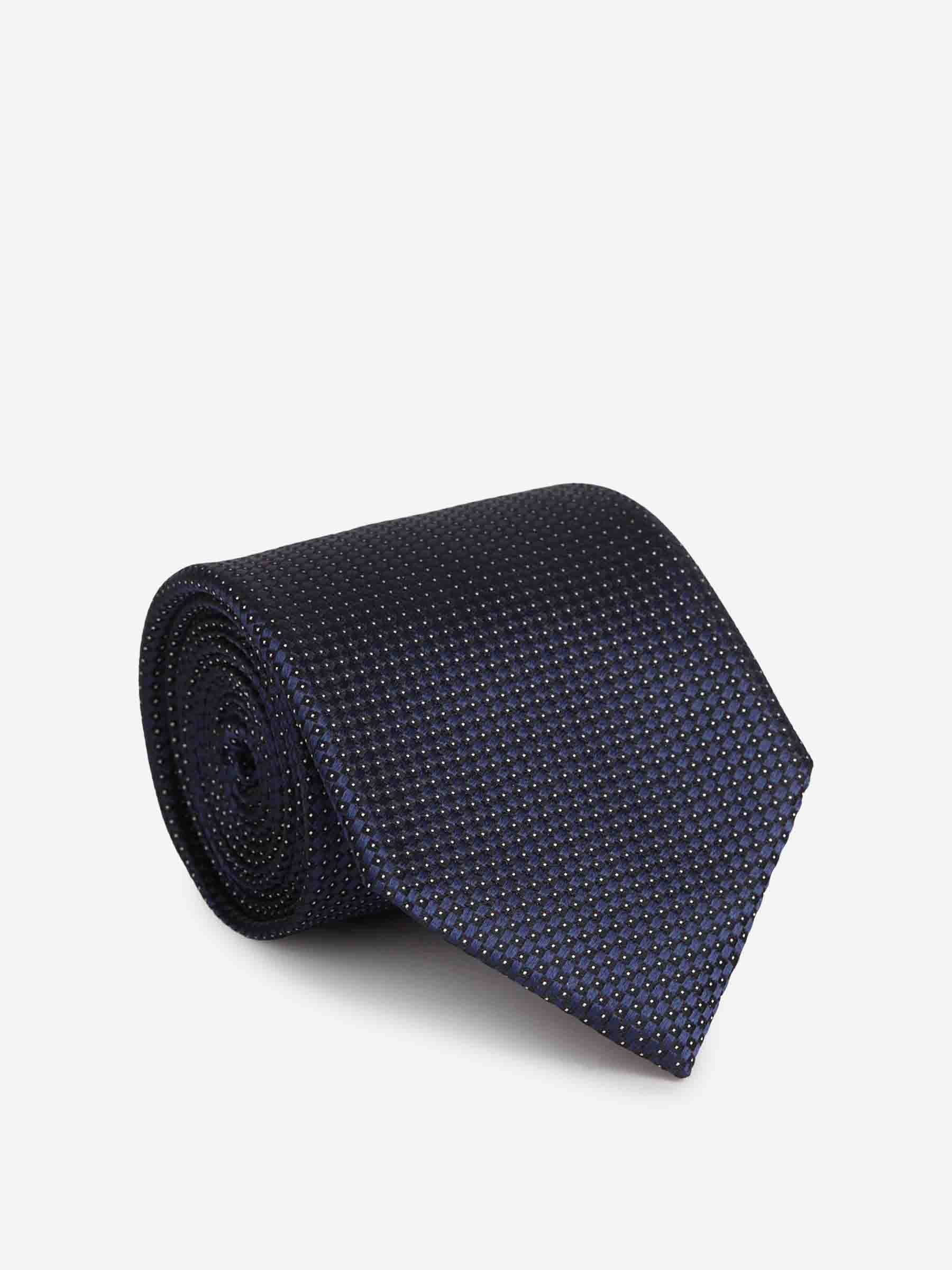 Zegna Hombre Barcelona Corbata Seda Texturizada color Azul Marino sku 601-001805 04 - Foto 1