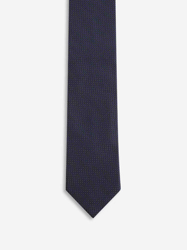 Zegna Hombre Barcelona Corbata Seda Texturizada color Azul Marino sku 601-001805 04 - Foto 2
